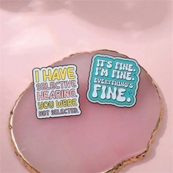 Phrase Quotes Enamel Pins My Alone Time Is For Your Safety Lapel Badge Brooches - Picture 5 of 5